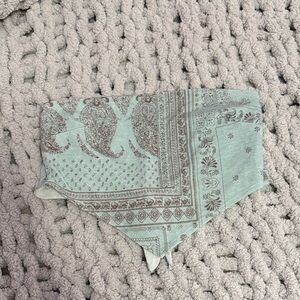 Blue Blush Mint Paisley Crop Top